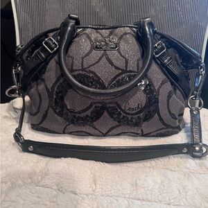 Coach Black and Silver Women's Satchel